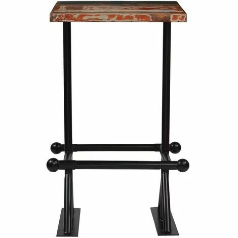 Meilleure vente ✔️ Topdeal Table De Bar Bois Récupération Massif Multicolore 60x60x107 Cm 👏 4 Meilleure vente ✔️ Topdeal Table De Bar Bois Récupération Massif Multicolore 60x60x107 Cm 👏 – Image 2