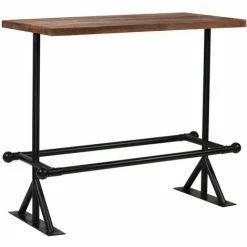 Meilleur prix 🔥 Topdeal Table De Bar Bois De Récupération Massif Marron 120x60x107 Cm 😉