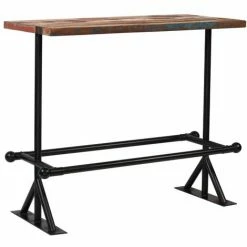 De gros 😀 Topdeal Mobilier De Bar 5 Pcs Bois De Récupération Massif Multicolore 🔥 9 De gros 😀 Topdeal Mobilier De Bar 5 Pcs Bois De Récupération Massif Multicolore 🔥 -Table haute Boutique 52085224 3