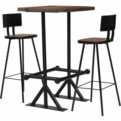 Sortie 🎁 Topdeal Mobilier De Bar 3 Pcs Bois De Récupération Massif 🔥 3 Sortie 🎁 Topdeal Mobilier De Bar 3 Pcs Bois De Récupération Massif 🔥
