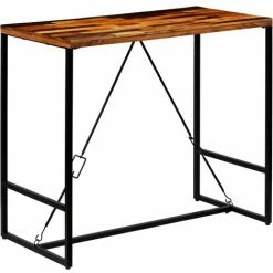 Meilleure vente 👍 Topdeal Table De Bar Bois Recyclé Solide 120 X 60 X 106 Cm ✨