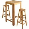 Tout neuf 🛒 Topdeal Table Et Tabourets De Bar 3 Pcs Bois D'acacia Massif 🔔