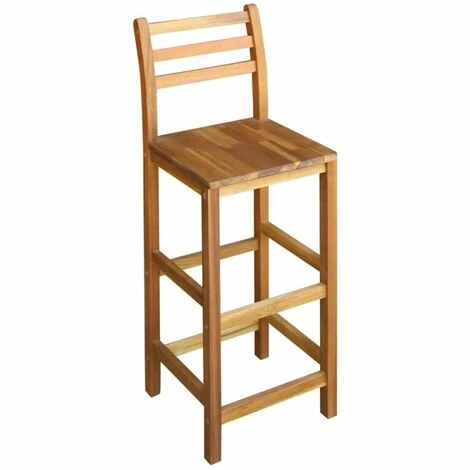 Meilleur prix 🔥 Topdeal Table Et Chaises De Bar 7 Pcs Bois D'acacia Massif 🔔 5 Meilleur prix 🔥 Topdeal Table Et Chaises De Bar 7 Pcs Bois D'acacia Massif 🔔 – Image 3