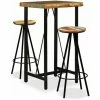 Top 10 🎁 Topdeal Ensemble De Bar 3 Pcs Bois De Récupération Massif 👍
