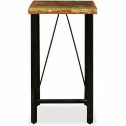 Top 10 🎁 Topdeal Ensemble De Bar 3 Pcs Bois De Récupération Massif 👍 -Table haute Boutique 52087111 3