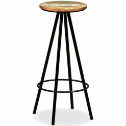Top 10 🎁 Topdeal Ensemble De Bar 3 Pcs Bois De Récupération Massif 👍 -Table haute Boutique 52087111 5