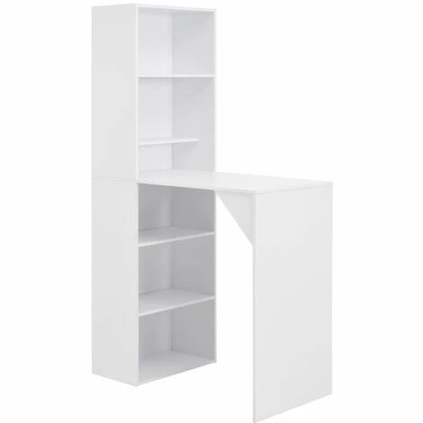 Acheter 🥰 Topdeal Table De Bar Avec Armoire Blanc 115 X 59 X 200 Cm 👍 3 Acheter 🥰 Topdeal Table De Bar Avec Armoire Blanc 115 X 59 X 200 Cm 👍