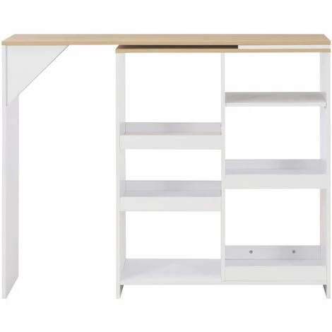 Top 10 ⌛ Topdeal Table De Bar Avec Tablette Amovible Blanc 138x39x110 Cm 🌟 5 Top 10 ⌛ Topdeal Table De Bar Avec Tablette Amovible Blanc 138x39x110 Cm 🌟 – Image 3