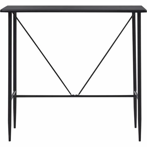 Vente flash 🎁 Topdeal Table De Bar Noir 120x60x110 Cm MDF 👏 4 Vente flash 🎁 Topdeal Table De Bar Noir 120x60x110 Cm MDF 👏 – Image 2