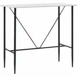 Meilleur prix 😀 Topdeal Table De Bar Blanc 120 X 60 X 110 Cm MDF 💯