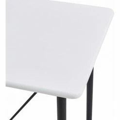 Meilleur prix 😀 Topdeal Table De Bar Blanc 120 X 60 X 110 Cm MDF 💯 -Table haute Boutique 52088804 5