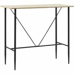 Top 10 ⌛ Topdeal Table De Bar Chêne 120 X 60 X 110 Cm MDF 🎁
