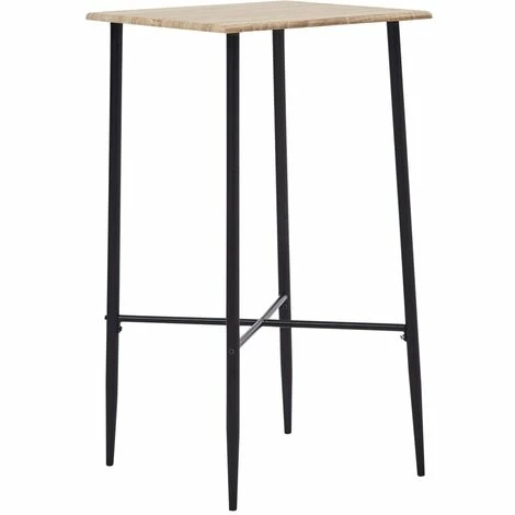 Vente flash ✨ Topdeal Table De Bar Chêne 60 X 60 X 111 Cm MDF 😍 3 Vente flash ✨ Topdeal Table De Bar Chêne 60 X 60 X 111 Cm MDF 😍