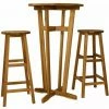 Nouveau ⌛ Topdeal Ensemble De Bar 3 Pcs Bois D'acacia Massif 🛒 1 Nouveau ⌛ Topdeal Ensemble De Bar 3 Pcs Bois D'acacia Massif 🛒 -Table haute Boutique 52091044 1