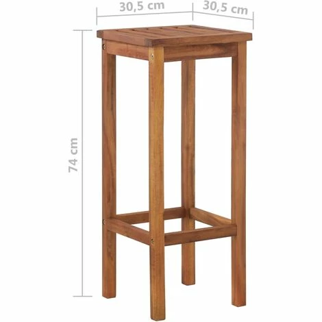 Nouveau 👍 Topdeal Table Et Chaises De Bar 3 Pcs Bois D'acacia Massif 👏 7 Nouveau 👍 Topdeal Table Et Chaises De Bar 3 Pcs Bois D'acacia Massif 👏 – Image 5