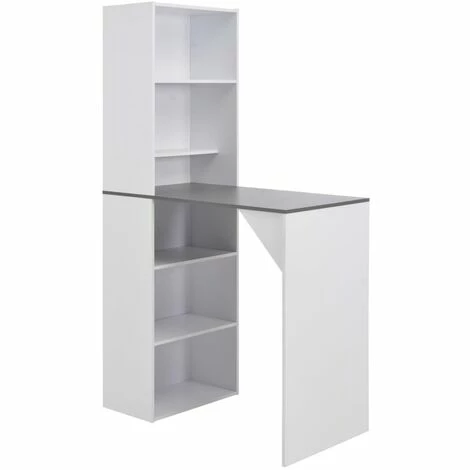 Acheter 😀 Topdeal Table De Bar Avec Armoire Blanc 115 X 59 X 200 Cm VDFF22382_FR 🔔 3 Acheter 😀 Topdeal Table De Bar Avec Armoire Blanc 115 X 59 X 200 Cm VDFF22382_FR 🔔