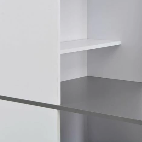 Acheter 😀 Topdeal Table De Bar Avec Armoire Blanc 115 X 59 X 200 Cm VDFF22382_FR 🔔 5 Acheter 😀 Topdeal Table De Bar Avec Armoire Blanc 115 X 59 X 200 Cm VDFF22382_FR 🔔 – Image 3
