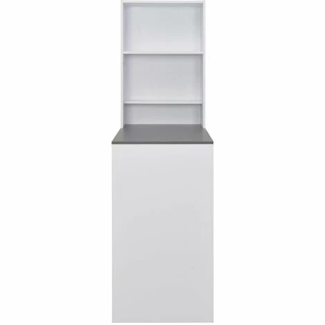 Acheter 😀 Topdeal Table De Bar Avec Armoire Blanc 115 X 59 X 200 Cm VDFF22382_FR 🔔 7 Acheter 😀 Topdeal Table De Bar Avec Armoire Blanc 115 X 59 X 200 Cm VDFF22382_FR 🔔 – Image 5