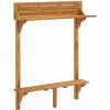 Le moins cher 👏 Topdeal Table De Bar De Balcon 90x37x122,5 Cm Bois D'acacia Massif FF310253_FR 👍 -Table haute Boutique 52099637 1
