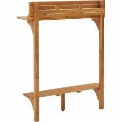 Le moins cher 👏 Topdeal Table De Bar De Balcon 90x37x122,5 Cm Bois D'acacia Massif FF310253_FR 👍 -Table haute Boutique 52099637 4