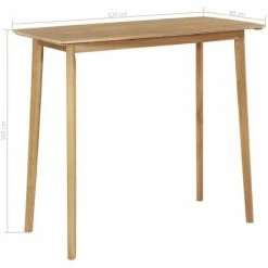 Offres ✔️ Topdeal Table De Bar 120x60x105 Cm Bois D'acacia Massif VDFF28434_FR 👏 -Table haute Boutique 52102146 4