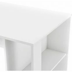 Les meilleures critiques de 😉 HELLOSHOP26 Table De Bar Design Avec Surfaces De Rangement Table Bistrot Avec 3 étagères Panneaux De Particules 110 X 50 X 103 Cm Blanc - Blanc ⭐ -Table haute Boutique 52103545 3