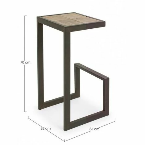 Grosses soldes 🎉 WEBMARKETPOINT Tabouret De Bar Industriel Blocks 70h Cm 😍 4 Grosses soldes 🎉 WEBMARKETPOINT Tabouret De Bar Industriel Blocks 70h Cm 😍 – Image 2