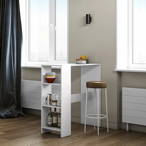 Vente flash 😀 SYMBIOSIS - Table Bar GAVARNIE Blanc - Bianco 🥰 4 Vente flash 😀 SYMBIOSIS - Table Bar GAVARNIE Blanc - Bianco 🥰 – Image 2
