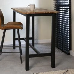 Sortie ❤️ DIMEHOUSE Crane Table De Bar Industrielle Bois De Manguier 120x60 Cm - Marron 🛒 8 Sortie ❤️ DIMEHOUSE Crane Table De Bar Industrielle Bois De Manguier 120x60 Cm - Marron 🛒 -Table haute Boutique 53547675 2