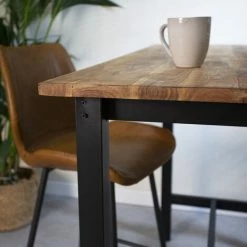 Sortie ❤️ DIMEHOUSE Crane Table De Bar Industrielle Bois De Manguier 120x60 Cm - Marron 🛒 10 Sortie ❤️ DIMEHOUSE Crane Table De Bar Industrielle Bois De Manguier 120x60 Cm - Marron 🛒 -Table haute Boutique 53547675 4