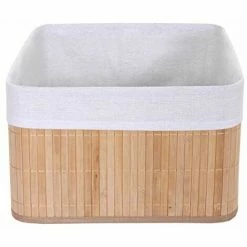 Acheter 😍 NOVA Conteneur De Boîte De Rangement En Bambou Avec Cadre Intérieur Métallique Couleur : Naturel ⌛ -Table haute Boutique 53577533 4