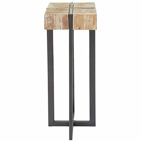 Offres 😀 NOVA Table Basse Haute En Bois De Pin Solide Texture En Métal 😍 5 Offres 😀 NOVA Table Basse Haute En Bois De Pin Solide Texture En Métal 😍 – Image 3