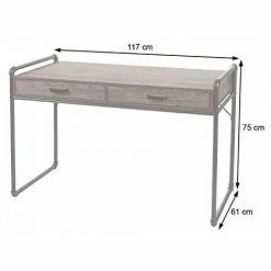 Sortie 🧨 NOVA Bureau De Bureau Pour Ordinateur Avec Cadre En Métal De Style Moderne De 2 Tiroirs 👍 9 Sortie 🧨 NOVA Bureau De Bureau Pour Ordinateur Avec Cadre En Métal De Style Moderne De 2 Tiroirs 👍 -Table haute Boutique 53577842 3