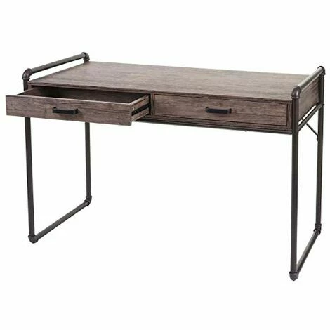 Sortie 🧨 NOVA Bureau De Bureau Pour Ordinateur Avec Cadre En Métal De Style Moderne De 2 Tiroirs 👍 6 Sortie 🧨 NOVA Bureau De Bureau Pour Ordinateur Avec Cadre En Métal De Style Moderne De 2 Tiroirs 👍 – Image 4