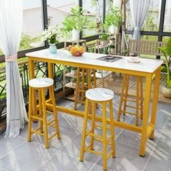 Top 10 🛒 SZYB Table Haute De Bar Et 2 Tabourets Design Industriel - Meubles Modernes Simples 🎉