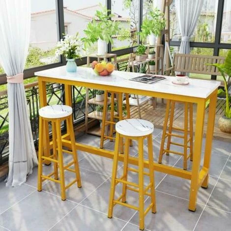 Top 10 🛒 SZYB Table Haute De Bar Et 2 Tabourets Design Industriel - Meubles Modernes Simples 🎉 3 Top 10 🛒 SZYB Table Haute De Bar Et 2 Tabourets Design Industriel - Meubles Modernes Simples 🎉