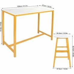 Top 10 🛒 SZYB Table Haute De Bar Et 2 Tabourets Design Industriel - Meubles Modernes Simples 🎉 11 Top 10 🛒 SZYB Table Haute De Bar Et 2 Tabourets Design Industriel - Meubles Modernes Simples 🎉 -Table haute Boutique 53612138 5
