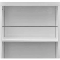 Top 10 👍 LITZEE Table De Bar MDF Avec Casier à Bouteilles Blanc Haut Brillance # 🎁 -Table haute Boutique 53765218 5