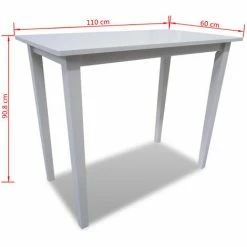Les meilleures critiques de 🤩 LITZEE Table De Bar En Bois Blanc # 👏 -Table haute Boutique 53765325 4