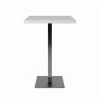 Sortie 🤩 IPERBRIKO Table Haute Carrée 105 Cm Plateau Blanc Et Piètement Chrome 70x70xh.105 Cm ❤️ -Table haute Boutique 54074248 1