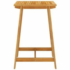 Nouveau 🤩 Hommoo Table De Bar De Jardin 70x70x104 Cm Bois D'acacia Massif ✨ -Table haute Boutique 54148928 3