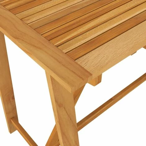 Promo 😉 Hommoo Table De Bar De Jardin 140x70x104 Cm Bois D'acacia Massif ⭐ 7 Promo 😉 Hommoo Table De Bar De Jardin 140x70x104 Cm Bois D'acacia Massif ⭐ – Image 5