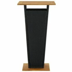 Budget 🥰 Hommoo Table De Bar Noir 60x60x110 Cm Resine Tressee Et Bois D'acacia ❤️ 9 Budget 🥰 Hommoo Table De Bar Noir 60x60x110 Cm Resine Tressee Et Bois D'acacia ❤️ -Table haute Boutique 54151814 3