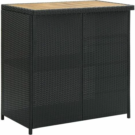 Meilleure vente 🔥 Hommoo Ensemble De Bar 3 Pcs Resine Tressee Noir 🔥 7 Meilleure vente 🔥 Hommoo Ensemble De Bar 3 Pcs Resine Tressee Noir 🔥 – Image 5