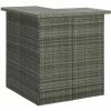 Offres 👍 Hommoo Table D'angle De Bar Gris 100x50x105 Cm Resine Tressee 🥰 -Table haute Boutique 54167458 1