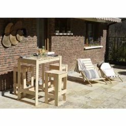 Bon marché 🥰 ASTIGARRAGA Tabouret Haut En Pin Massif 75x37x37 cm IVY LINE ❤️ -Table haute Boutique 5427043 2