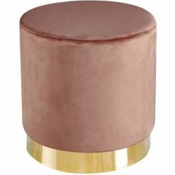 Acheter 💯 NETFURNITURE Velvet Rose Lourd Pouffe (pack De 1) - Rose 🎁