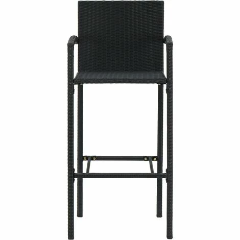 Vente flash 🥰 TRUE DEAL Ensemble De Bar De Jardin 3 Pcs Noir ✔️ 6 Vente flash 🥰 TRUE DEAL Ensemble De Bar De Jardin 3 Pcs Noir ✔️ – Image 4