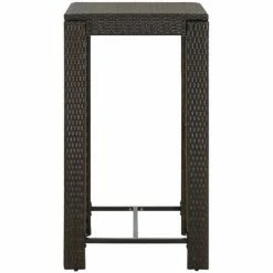 De gros ❤️ TRUE DEAL Meuble De Bar De Jardin 3 Pcs Et Coussins Résine Tressée Marron ❤️ 10 De gros ❤️ TRUE DEAL Meuble De Bar De Jardin 3 Pcs Et Coussins Résine Tressée Marron ❤️ -Table haute Boutique 54488080 4