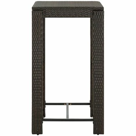 De gros ❤️ TRUE DEAL Meuble De Bar De Jardin 3 Pcs Et Coussins Résine Tressée Marron ❤️ 6 De gros ❤️ TRUE DEAL Meuble De Bar De Jardin 3 Pcs Et Coussins Résine Tressée Marron ❤️ – Image 4